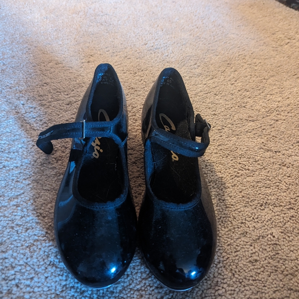 2 dance skirts and tap shoes